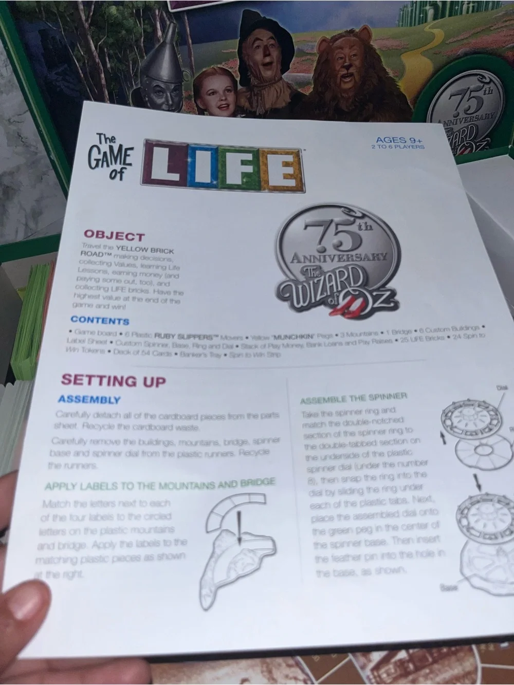 The Game of Life Wizard of Oz 75th Anniversary Collector's Edition - Green